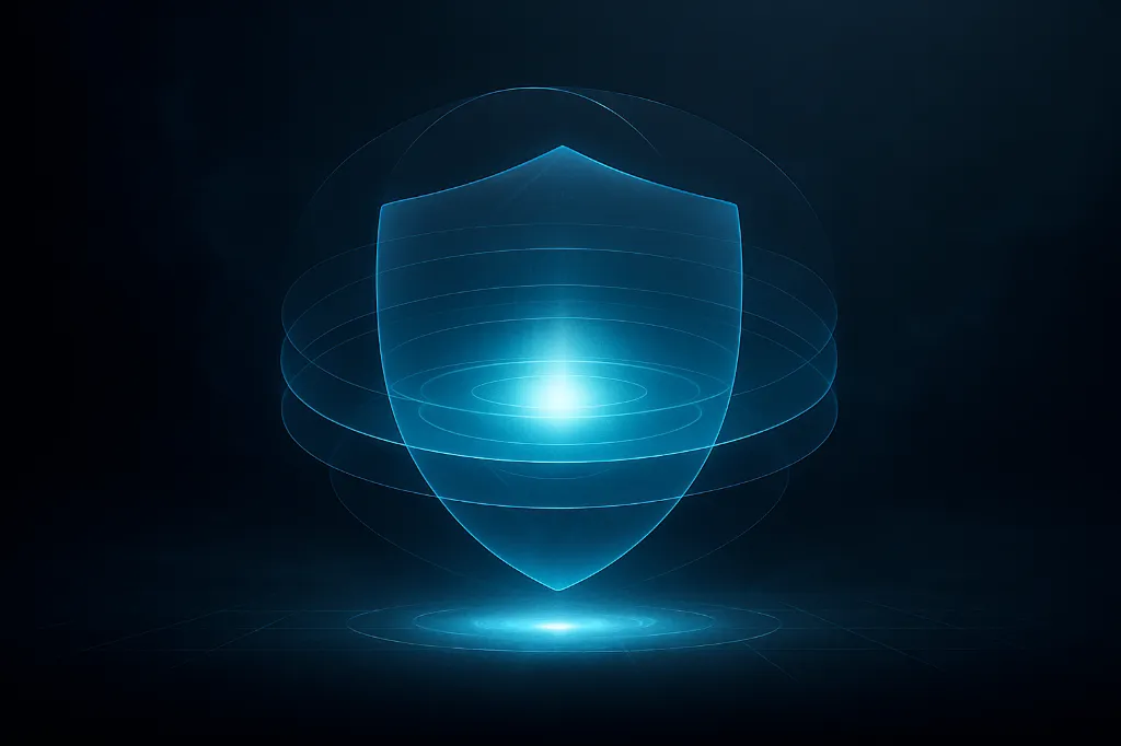 Infographie abstraite d'un bouclier