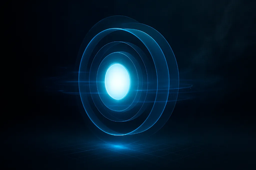 Infographie abstraite d'un cercle 3D lumineux