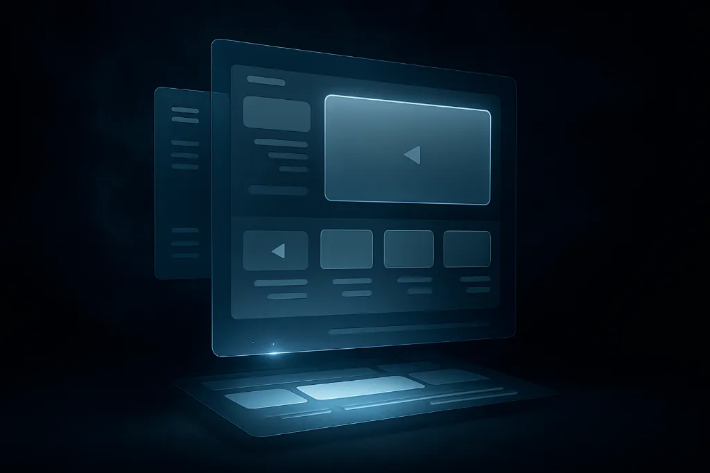 Infographie abstraite d'un écran holographique